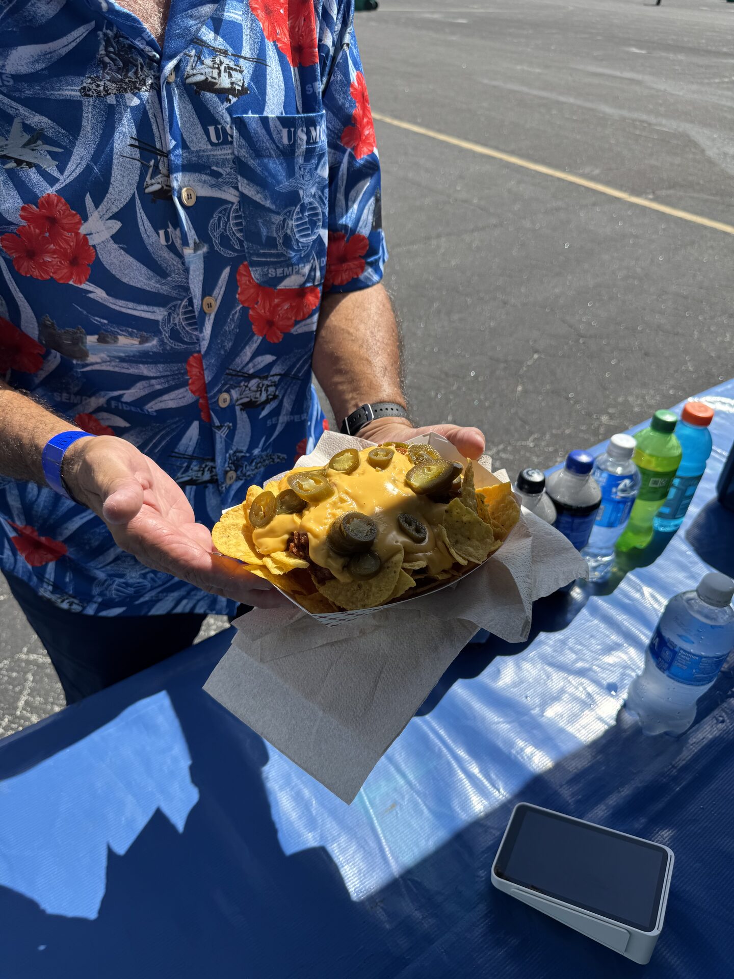 Nachos with cheese — classic air show food