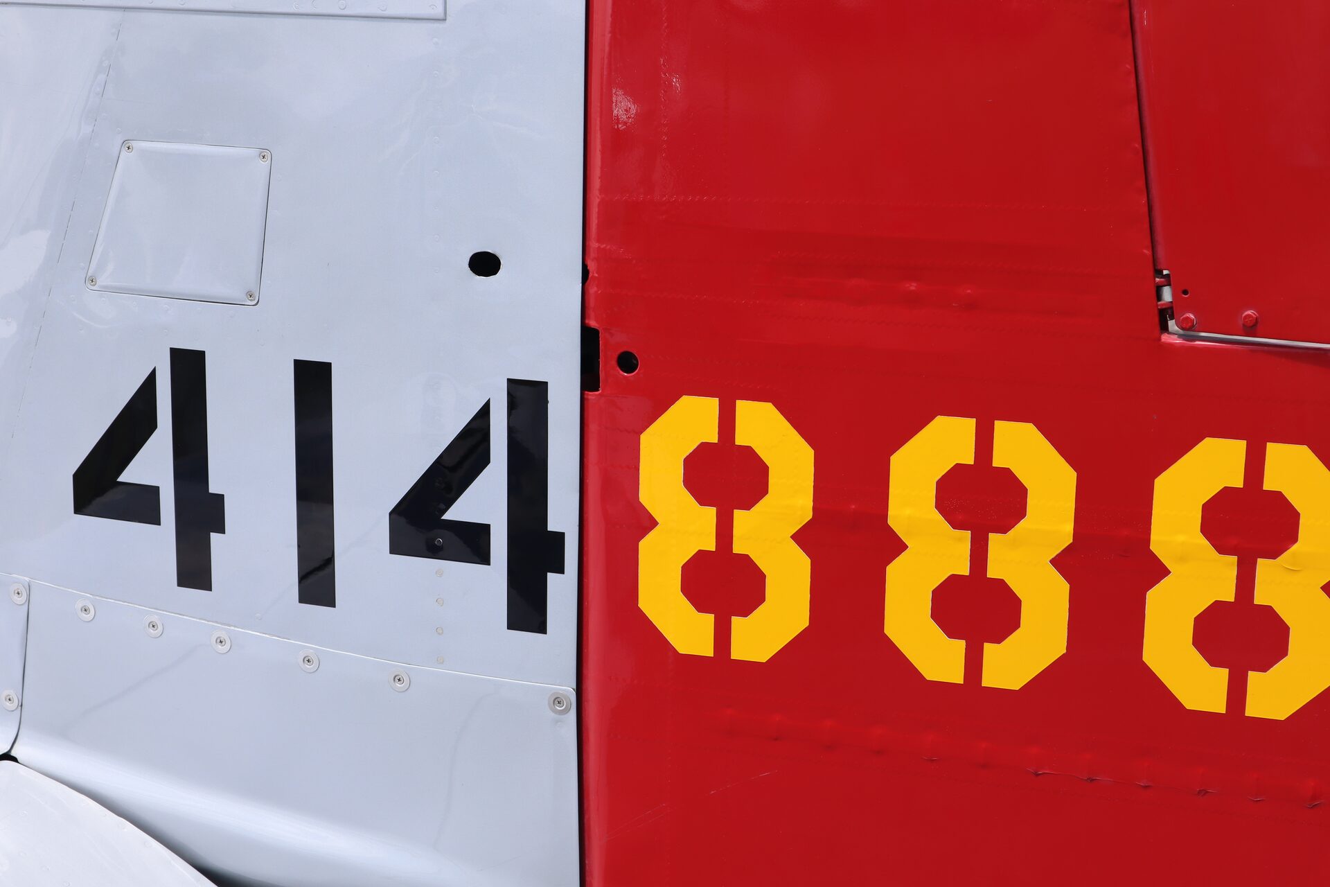Colorful paint detail of an aircraft