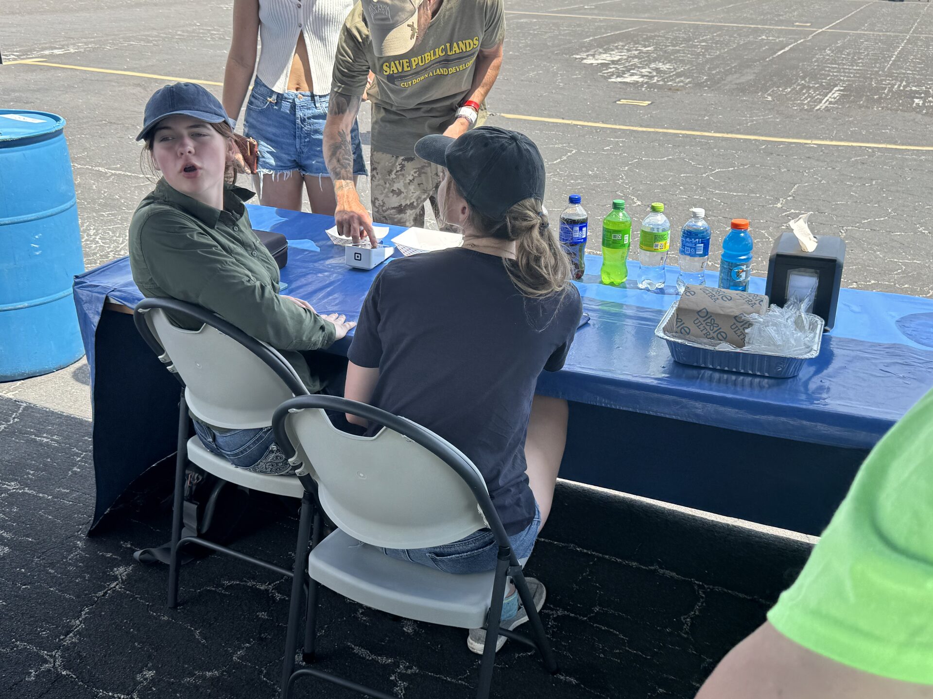SIDO student helping out at the stand