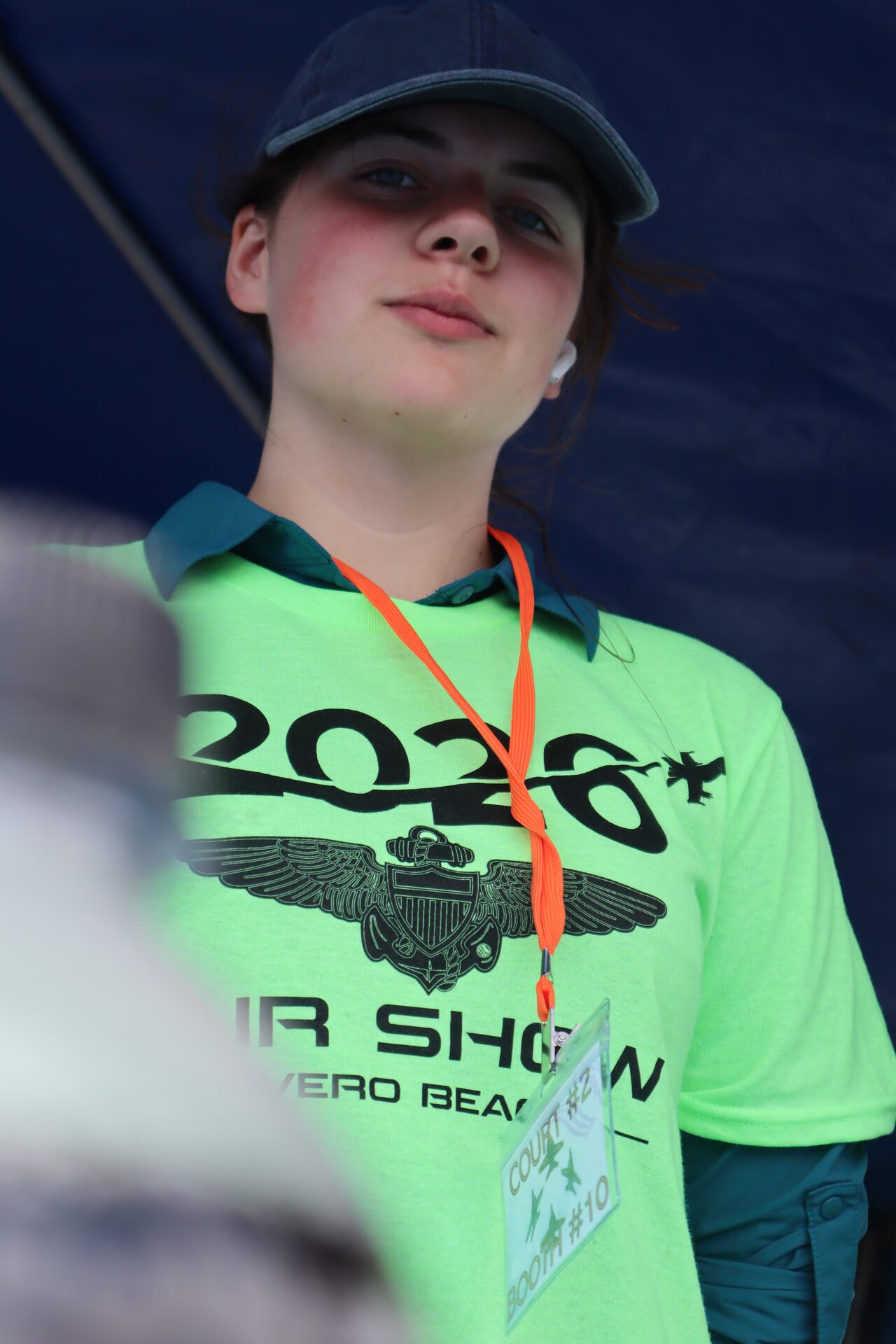 SIDO student in the air show volunteer shirt