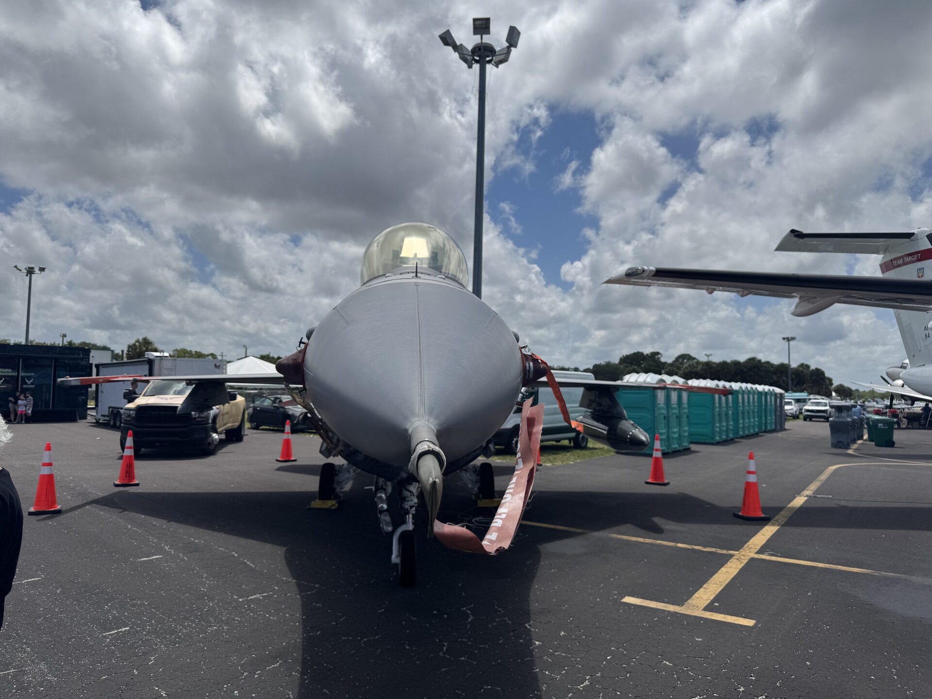 Front view of a display aircraft