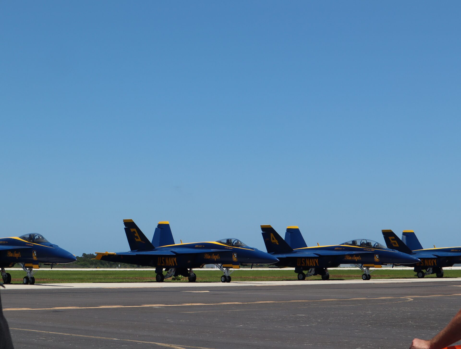 Blue Angels jets on the apron