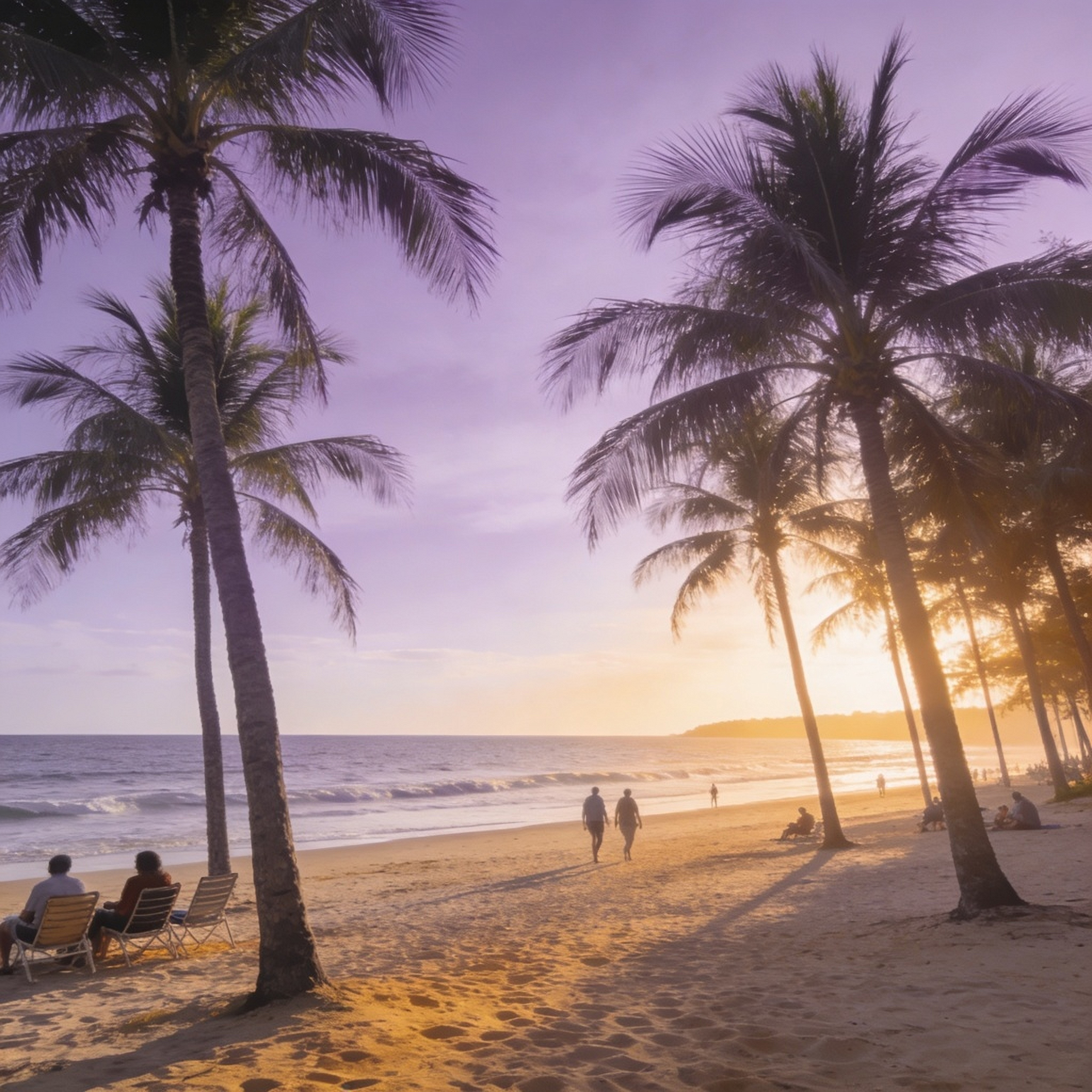 Florida beach at sunset