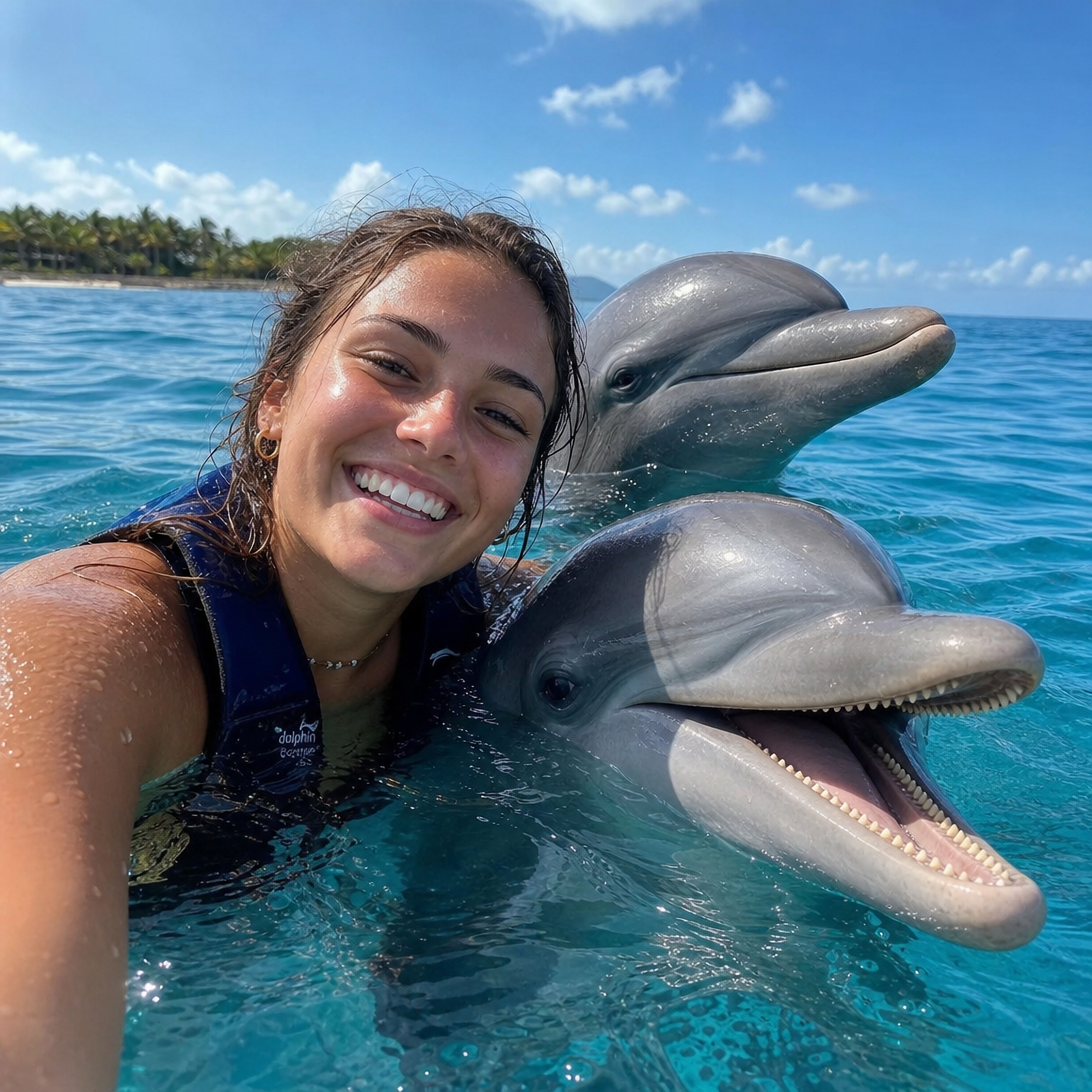 Swim with dolphins at Marineland