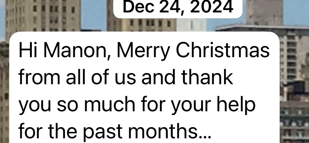 WhatsApp message from Alessia (Italy)